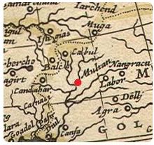 Map Dated From 1669 Showing Multan