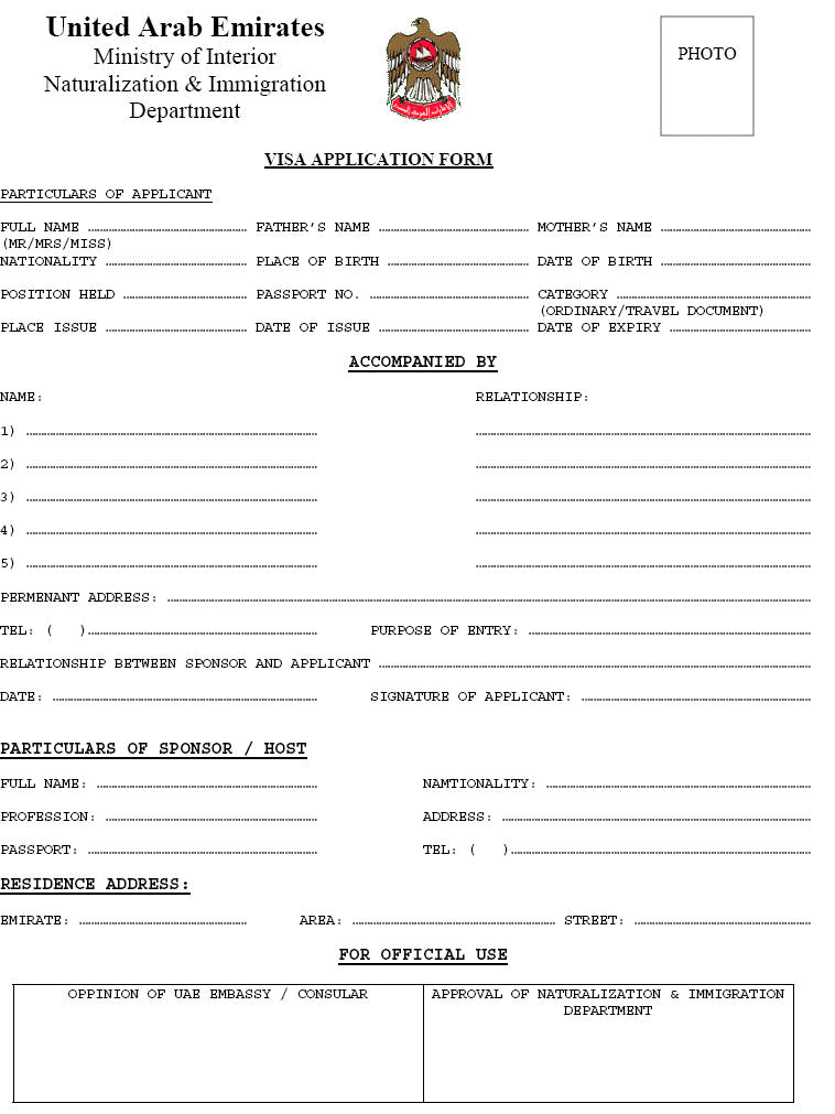 UAE Dubai Visitor Visa Requirements Visa Forms Procedure And Embassies In Pakistan